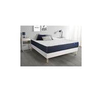 Ensemble matelas et sommier Actisom Ensemble matelas Latex et Mémoire de forme ACTILATEX SLEEP 140x200 5zones de confort + sommier KIT blanc