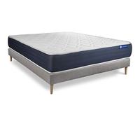 Ensemble matelas Latex et Mémoire de forme ACTILATEX SLEEP 200x200 5zones de confort + sommier KIT gris