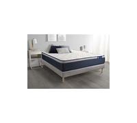 Ensemble matelas Latex+Memoire de forme ACTILATEX MAX 140x190 cm Maxi epaisseur 7zones de confort + sommier KIT gris