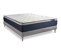 Ensemble matelas Latex+Mémoire de forme ACTILATEX MAX 160x200 cm Maxi épaisseur 7zones de confort + sommier KIT gris