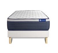 Ensemble matelas Latex+Mémoire de forme ACTILATEX MAX 80x200 cm Maxi épaisseur 7zones de confort + sommier KIT blanc G