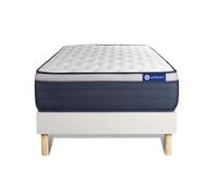 Ensemble matelas Latex+Memoire de forme ACTILATEX MAX 80x200 cm Maxi epaisseur 7zones de confort + sommier KIT blanc