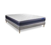 Ensemble matelas Latex+Mémoire de forme ACTILATEX MORPHO 140x200 Maxi épaisseur 5zones de confort + sommier KIT gris