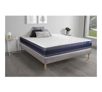 Ensemble matelas Latex+Mémoire de forme ACTILATEX MORPHO 140x200 Maxi épaisseur 5zones de confort + sommier KIT gris