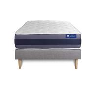Ensemble matelas Latex+Mémoire de forme ACTILATEX MORPHO 90x190 Maxi épaisseur 5zones de confort + sommier KIT gris G