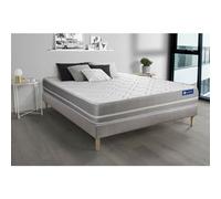 Ensemble matelas Latex + mémoire de forme ACTILATEX TOUCH 160x200 3zones de confort + sommier KIT gris