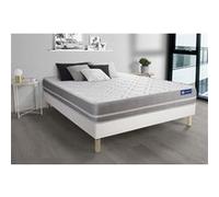 Ensemble matelas Latex + mémoire de forme ACTILATEX TOUCH 200x200 3zones de confort + sommier KIT blanc