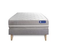 Ensemble matelas Latex + mémoire de forme ACTILATEX TOUCH 80x190 3zones de confort + sommier KIT gris