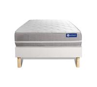 Ensemble matelas Latex + mémoire de forme ACTILATEX TOUCH 80x200 3zones de confort + sommier KIT blanc