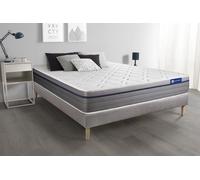 Ensemble matelas Latex+Mémoire de forme ACTILATEX ZEN 140x190 Maxi épaisseur 7zones de confort + sommier KIT gris