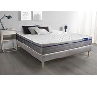 Ensemble matelas Latex+Mémoire de forme ACTILATEX ZEN 140x200 Maxi épaisseur 7zones de confort + sommier KIT gris