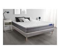 Ensemble matelas Latex+Mémoire de forme ACTILATEX ZEN 140x200 Maxi épaisseur 7zones de confort + sommier KIT gris