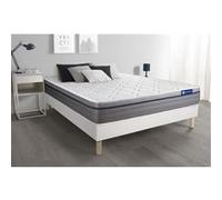 Ensemble Matelas Latex+Memoire De Forme Actilatex Zen 200x200 Maxi Epaisseur 7zones De Confort + Sommier Kit Blanc