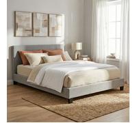 Ensemble Matelas + Lit 140x190 DUBLIN / Gris clair
