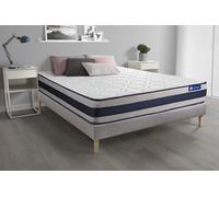 Ensemble matelas Memoire de forme ACTIMEMO ERGO 180x200 cm Maxi epaisseur 5zones de confort + sommier KIT gris