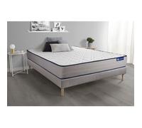 Ensemble matelas Mémoire de forme ACTIMEMO FORM 140x190 cm 5zones de confort + sommier KIT gris