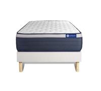 Ensemble Matelas Memoire De Forme Actimemo Max 120x200 Cm Maxi Epaisseur 7zones De Confort + Sommier Kit Blanc