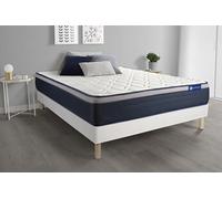 Actisom Ensemble matelas sommier ACTIMEMO MAX Mémoire de forme 200x200 cm - kit blanc