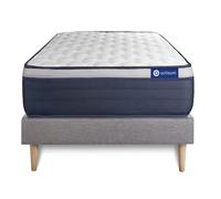 Ensemble matelas Mémoire de forme ACTIMEMO MAX 90x200 cm Maxi épaisseur 7zones de confort + sommier KIT gris G