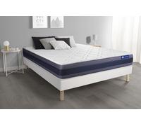 Ensemble Matelas Memoire De Forme Actimemo Morpho 140x200 Maxi Epaisseur 5zones De Confort + Sommier Kit Blanc