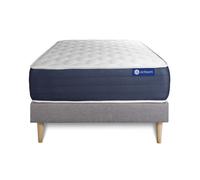 Ensemble matelas Mémoire de forme ACTIMEMO SLEEP 120x200 5zones de confort + sommier KIT gris G
