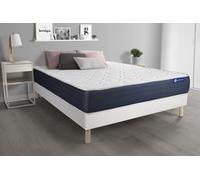 Ensemble Matelas Memoire De Forme Actimemo Sleep 140x190 5zones De Confort + Sommier Kit Blanc