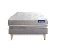 Ensemble Matelas Memoire De Forme Actimemo Touch 120x200 3zones De Confort + Sommier Kit Gris