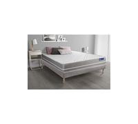 Ensemble matelas Mémoire de forme ACTIMEMO TOUCH 160x200 3zones de confort + sommier KIT gris