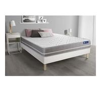 Ensemble Matelas Memoire De Forme Actimemo Touch 200x200 3zones De Confort + Sommier Kit Blanc