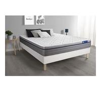 Ensemble Matelas Memoire De Forme Actimemo Zen 200x200 Maxi Epaisseur 7zones De Confort + Sommier Kit Blanc