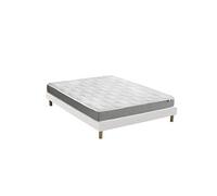 Ensemble matelas mémoire de forme + sommier + oreiller + couette - fabrication 100% française - matelas bi-confort Dimensions - 2x80 x 200 cm