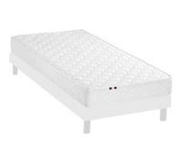 Ensemble Matelas Mousse Accueil Latex Initial Sommier En Kit Blanc 90x200 G