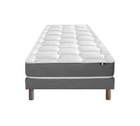 Ensemble Matelas Mousse Accueil Memoire De Forme Mam Azur + Sommier 90x200 Sommier Gris Chine