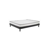 AB Matelas - Ensemble Matelas mousse Confort - 140x190cm - mousse - 18 cm et Sommier kit gris