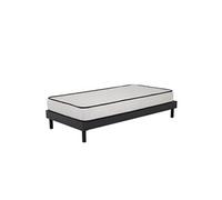 - Ensemble Matelas mousse Confort - 90x190cm - mousse - 18 cm et Sommier kit gris