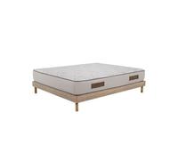 AB Matelas - Ensemble Matelas mousse Cosmos White - 140x190cm - accueil mémoire de forme et Sommier kit chêne