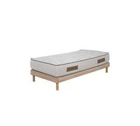 - Ensemble Matelas mousse Cosmos White - 90x190cm - accueil mémoire de forme et Sommier kit chêne