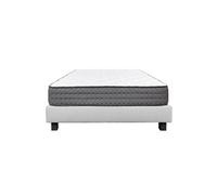 Ensemble Matelas Mousse Ep.20cm + Sommier Tapissier Gris 140x190 cm - ZENITH - ALTOBUY