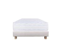 Ensemble Matelas Mousse Ep.24cm + Sommier Tapissier Beige 90x190 cm - THELIO - ALTOBUY