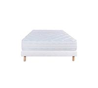 Ensemble Matelas Mousse Ep.24cm + Sommier Tapissier Blanc 160x200 cm - THELIO - ALTOBUY