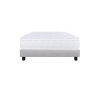 Ensemble Matelas Mousse Ep.24cm + Sommier Tapissier Gris 140x200 cm - THELIO - ALTOBUY