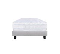 Ensemble Matelas Mousse Ep.24cm + Sommier Tapissier Gris 90x190 cm - THELIO - ALTOBUY