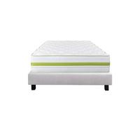 Ensemble Matelas Mousse Ep.30cm + Sommier Tapissier Gris 160x200 cm - REVA - ALTOBUY
