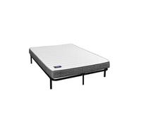 Ensemble matelas mousse mémoire Absolu 140x190 + cadre à lattes -