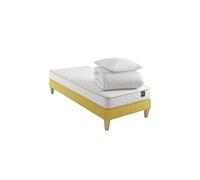 Ensemble matelas mousse, sommier, pieds, couette et oreiller Aurore 300 - 100x190