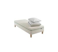Ensemble matelas naturel latex naturel enfant, sommier, pieds, couette et oreiller Aube 200 - 80x190