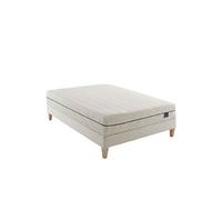 Ensemble matelas naturel ressorts et latex naturel, sommier et pieds Aube 600 - 140x200