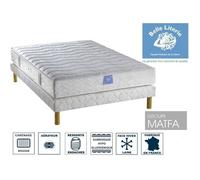 Ensemble matelas Passion BELLE LITERIE 140x190 + sommier tapissier + jeu de 4 pieds offerts