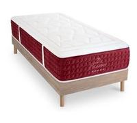 Ensemble Matelas Passion Ressorts ensachés Accueil mémoire et sommier kit bois - 90 x200 cm G