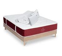 Ensemble Matelas Passion Ressorts ensachés Accueil mémoire + sommier + accessoires - 140 x 190